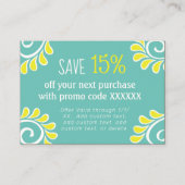 Kaart voor korting op voorjaarsgarantie visitekaartje (Voorkant)