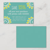 Kaart voor korting op voorjaarsgarantie visitekaartje (Voorkant / Achterkant)