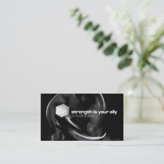 Kaart voor krachttraining visitekaartje (Staand voorkant)