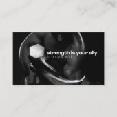 Kaart voor krachttraining visitekaartje (Voorkant)