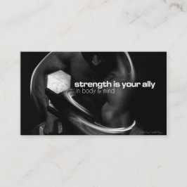 Kaart voor krachttraining visitekaartje