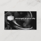 Kaart voor krachttraining visitekaartje (Voorkant)