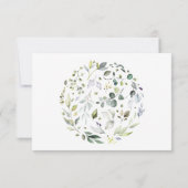 Kaart voor kruidengroen RSVP-huwelijk (Achterkant)