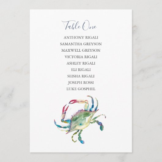 Kaart voor kustkrab-weddenschappen (Voorkant)