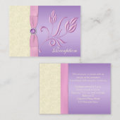 Kaart voor lavendel, roze en ivoor (Voorkant / Achterkant)