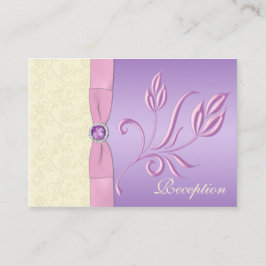 Kaart voor lavendel, roze en ivoor