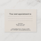 Kaart voor leerlinge fotograaf afsprakenkaartje (Achterkant)