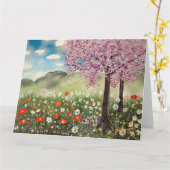 Kaart voor lenteverf (Gele Bloem)