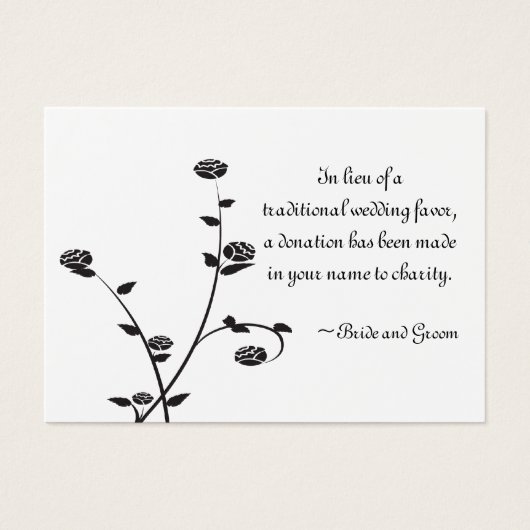 Kaart voor liefdadigheidsdoeleinden voor zwarte en (Voorkant)