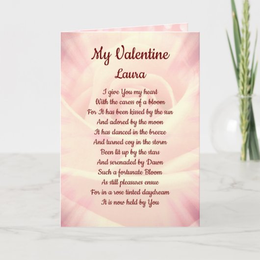 Kaart voor liefdevolle Valentijnse  (Voorkant)
