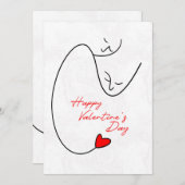 Kaart voor lijnkunst Valentijnsdag (Voorkant / Achterkant)