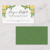 Kaart voor luiers en Sinaasappels Baby shower Plaatskaartje (Voorkant / Achterkant)