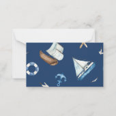 Kaart voor luierspoeling met niestisch Baby shower Notitiekaartje (Achterkant)