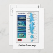 Kaart voor Maldiven (Voorkant / Achterkant)