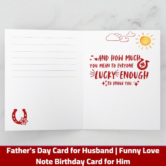 Kaart voor Man Funny Love Note Verjaardag Kaart