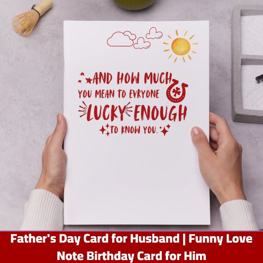 Kaart voor Man Funny Love Note Verjaardag Kaart