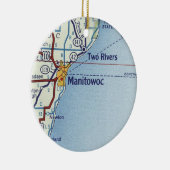  kaart voor Manitowoc Keramisch Ornament (Rechts)