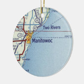  kaart voor Manitowoc Keramisch Ornament (Links)