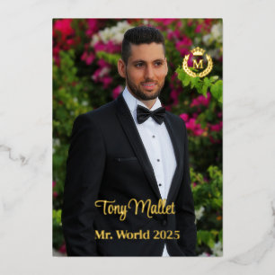 Kaart voor mannelijke optocht