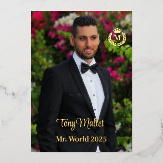 Kaart voor mannelijke optocht (Voorkant)