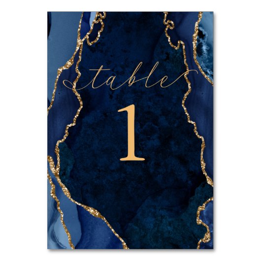 Kaart voor marinesap, marmer & Gold Agate Table (Achterkant)
