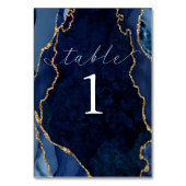 Kaart voor marinesap, marmer & Gold Agate Table (Achterkant)