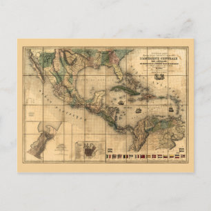 Kaart voor Midden-Amerika (1845)