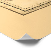 Kaart voor Midden-Amerika (1845) Poster (Hoek)