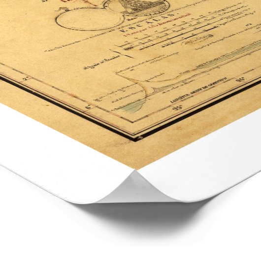 Kaart voor Midden-Amerika 1862 Poster (Hoek)