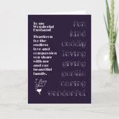 Kaart voor mijn geweldige echtgenoot (Voorkant)