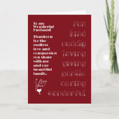 Kaart voor mijn geweldige echtgenoot (Voorkant)