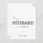 Kaart voor mijn man op onze trouwdag bedankkaart  (Voorkant / Achterkant)