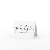 Kaart voor mijn ouders op onze trouwdag