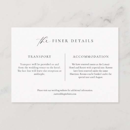 Kaart voor minimale minimale informatie over de af (Voorkant)