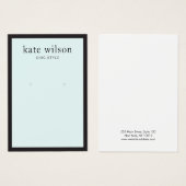 Kaart voor modern Light Blue Earring (Voorkant /achterkant)