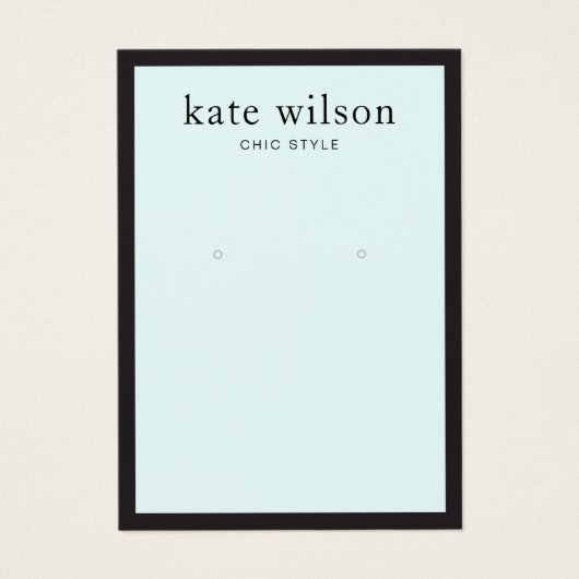 Kaart voor modern Light Blue Earring (Voorkant)