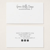 Kaart voor modern Script Black White Jewlery Displ (Voorkant /achterkant)