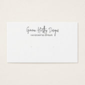 Kaart voor modern Script Black White Jewlery Displ (Voorkant)