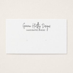 Kaart voor modern Script Black White Jewlery Displ