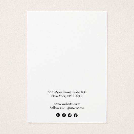 Kaart voor modern zwart-wit oorscherm (Achterkant)