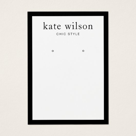 Kaart voor modern zwart-wit oorscherm (Voorkant)