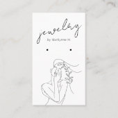 Kaart voor modern zwart-wit oorscherm visitekaartje (Voorkant)