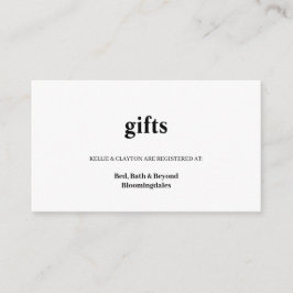 Kaart voor moderne Cadeauregistratie