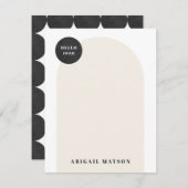 Kaart voor moderne Lijsten met schrijfpapier - zwa (Voorkant / Achterkant)