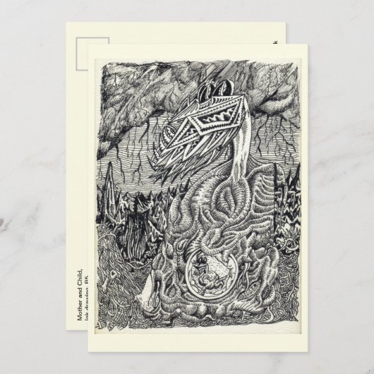 Kaart voor moeder en kind (Voorkant / Achterkant)