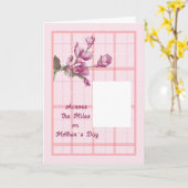 Kaart voor Moederdag, voeg uw eigen foto toe (Gele Bloem)