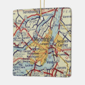 kaart voor Montreal QC Keramisch Ornament (Links)
