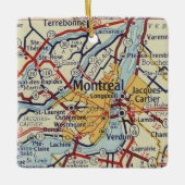 kaart voor Montreal QC Keramisch Ornament (Voorkant)