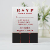 Kaart voor Movie-bioscooprespons, rood (Staand voorkant)