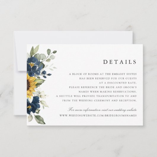 Kaart voor nadere informatie over zonnebloemen mar (Voorkant)